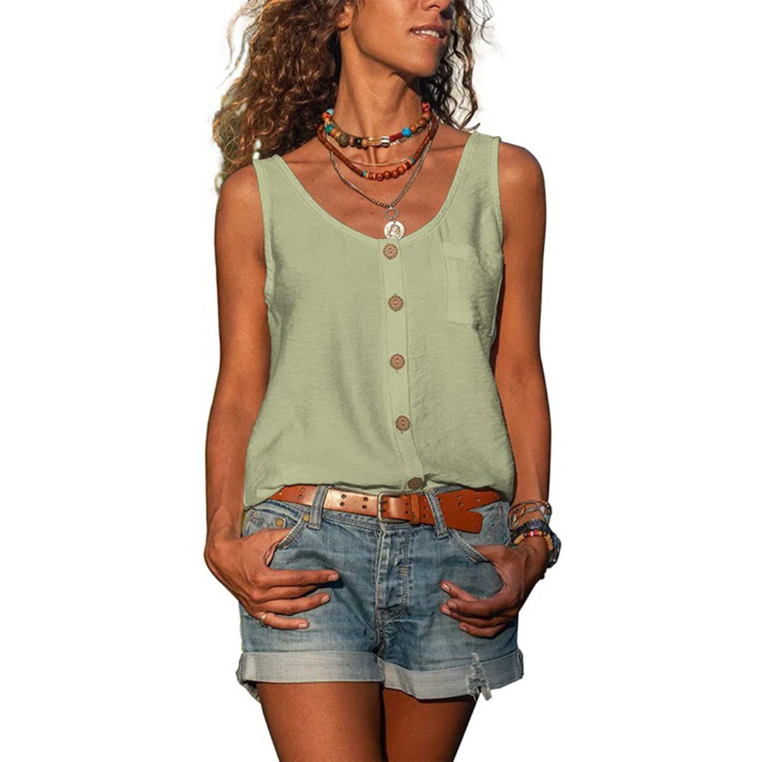 Women's Sleeveless Blouse Loose Fit
