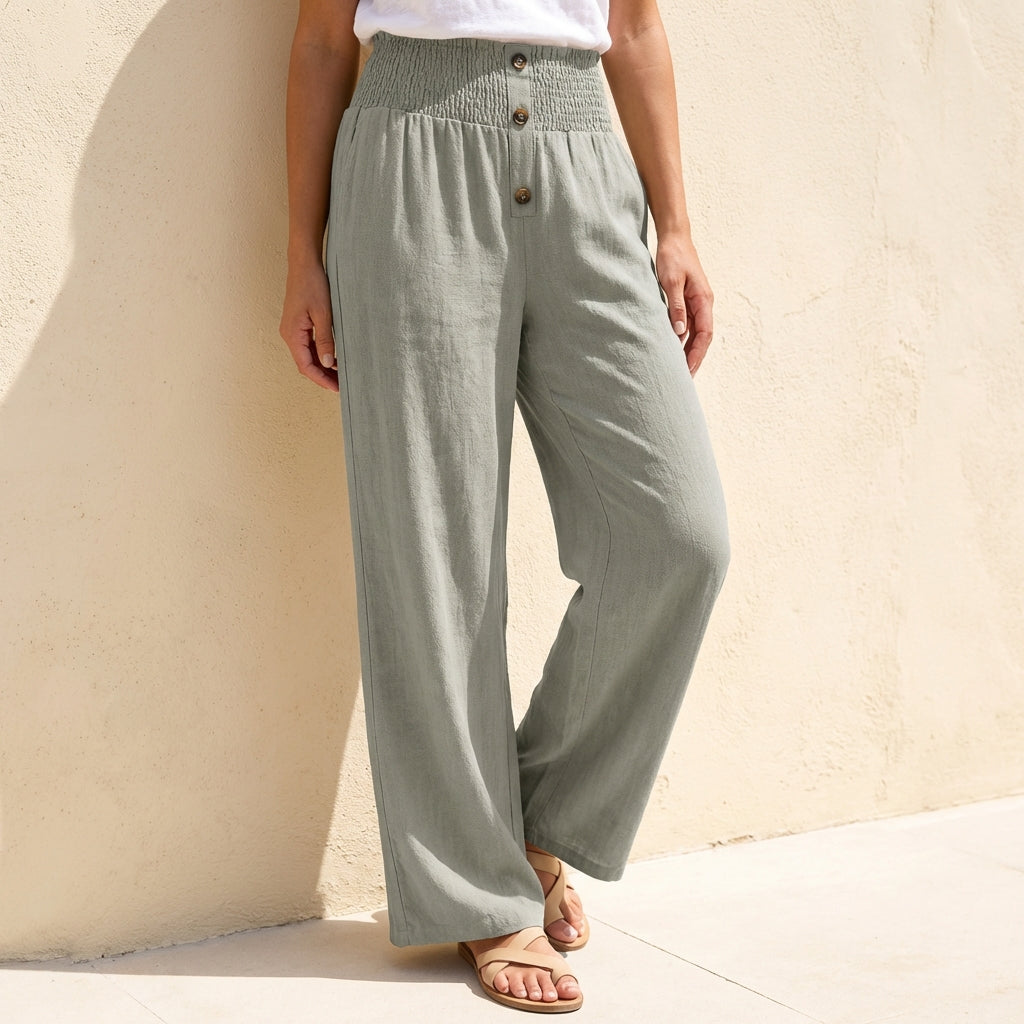 Women's Wide Leg Pants Relaxed Fit Elastic Waist