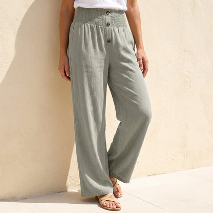Women's Wide Leg Pants Relaxed Fit Elastic Waist