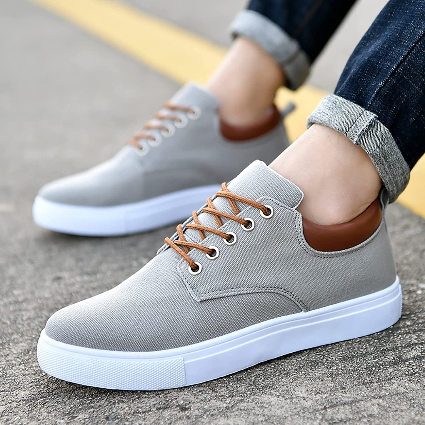Men’s Two-Tone Lace-Up Sneakers