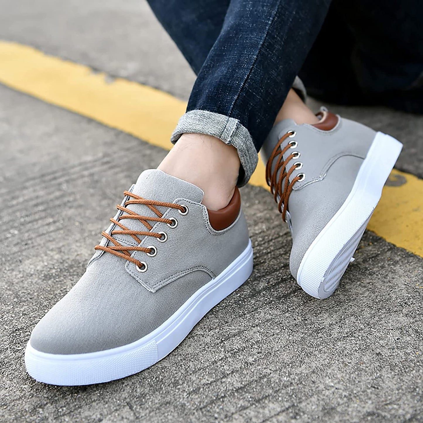 Men’s Two-Tone Lace-Up Sneakers