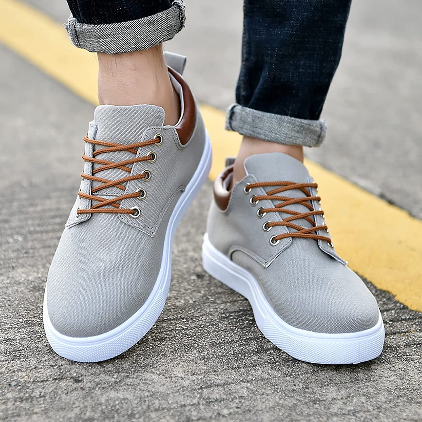 Men’s Two-Tone Lace-Up Sneakers