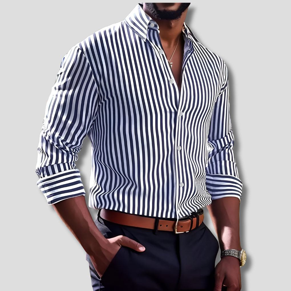 Cotton Striped Casual Shirt - Fashinoza