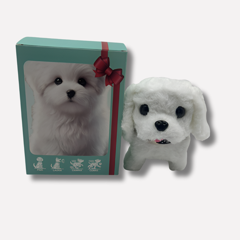 Realistic Plush Puppy Toy - Fashinoza