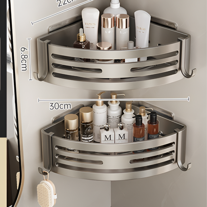 2 Tier Adhesive Shower Caddy - Fashinoza