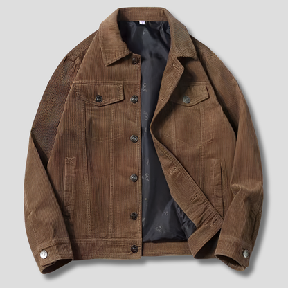 Men's Corduroy Jacket Thin Cut Streamlined Style