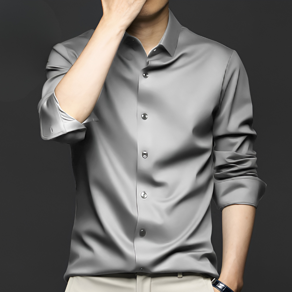 Men's Dress Shirt Wrinkle- Cotton