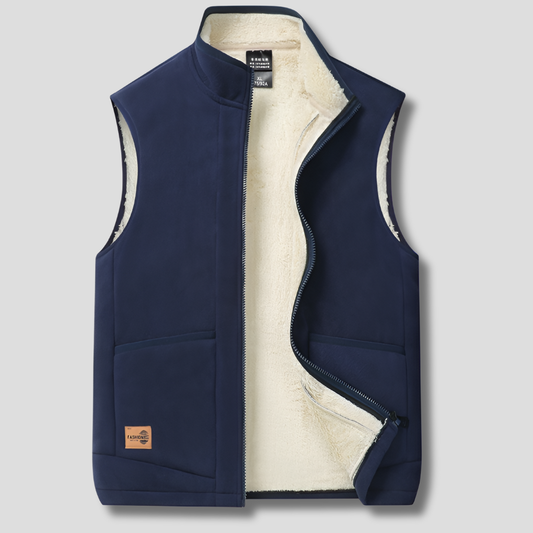 Men's Insulated Winter Vest Warm Fleece Lined - Fashinoza