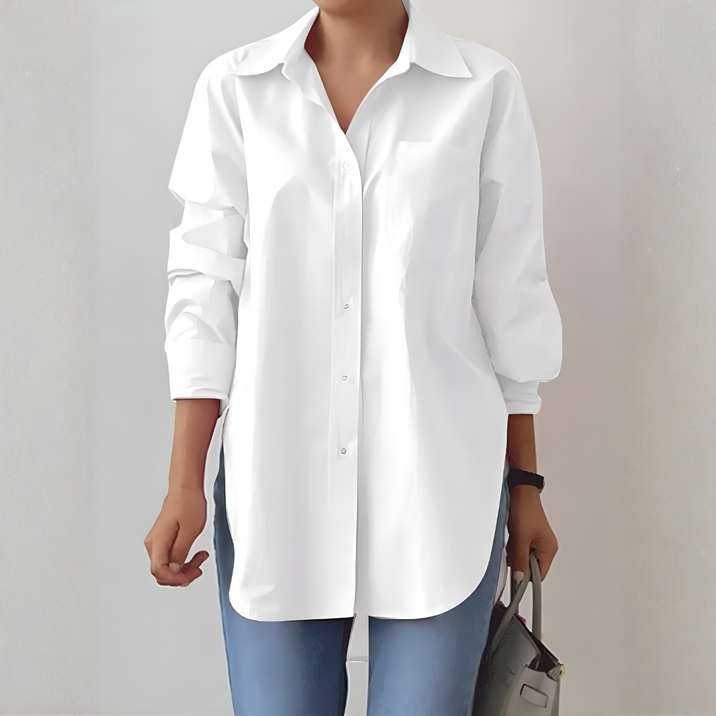 Women's Elegant Blouse Refined Cotton - Fashinoza