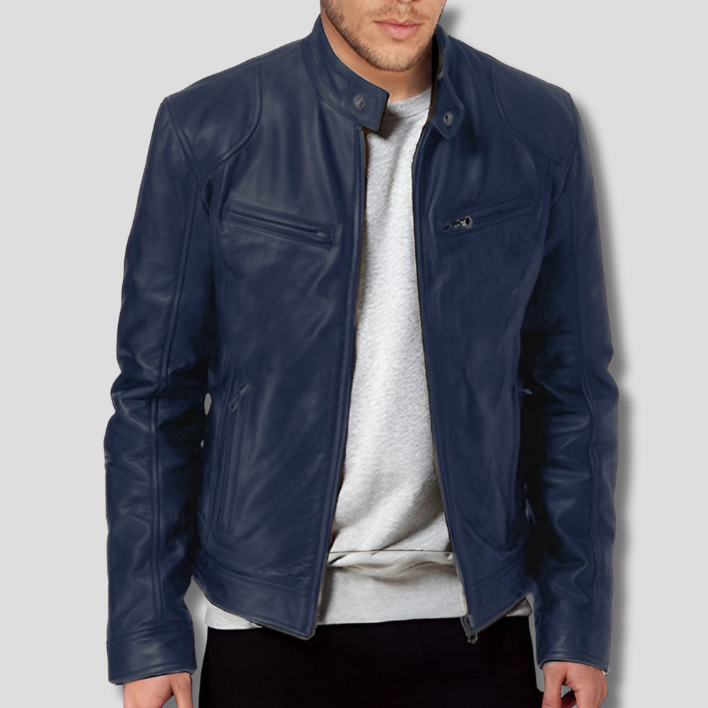 Men's Leather Jacket Elegant Everyday Wear