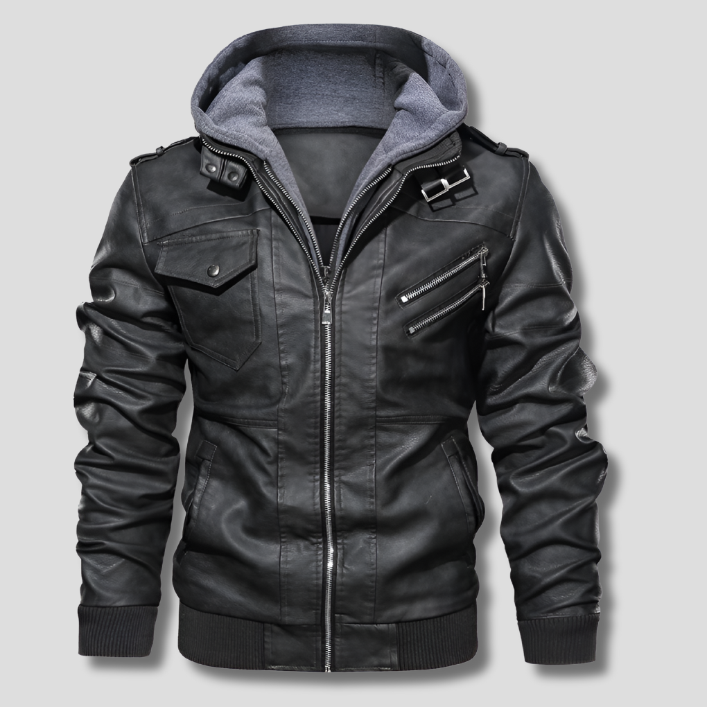 Men's Leather Jacket Elevated Style - Fashinoza