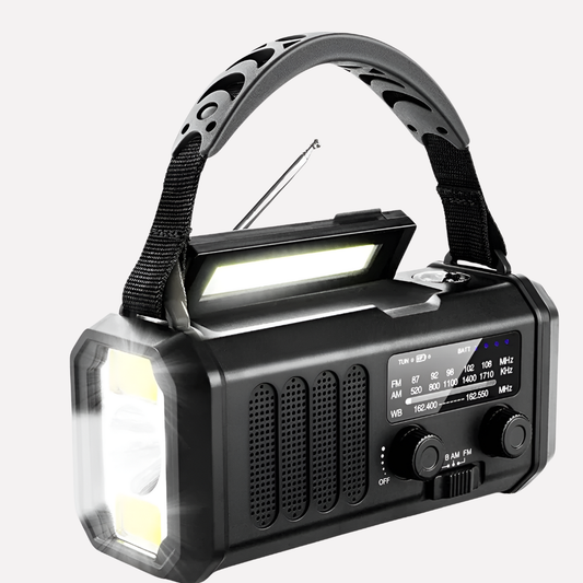 Hand Crank Solar Emergency Radio With Power Bank - Fashinoza