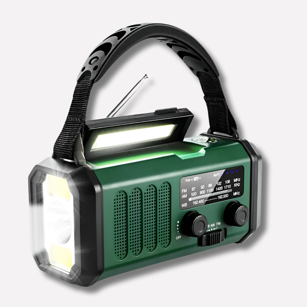 Hand Crank Solar Radio With Power Bank Function