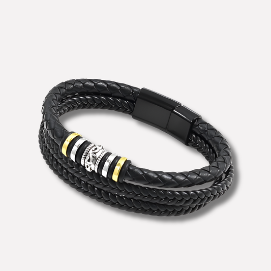 Men's Leather Bracelet - Fashinoza