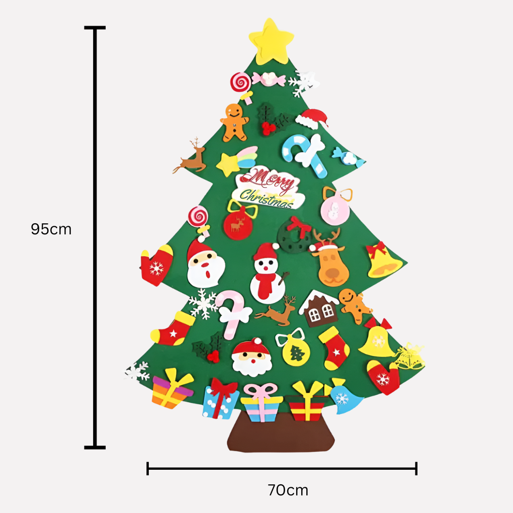 Montessori Christmas Tree Felt Ornament - Fashinoza
