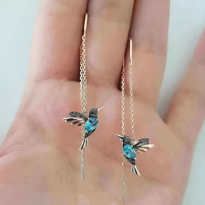 Women Hummingbird Drop Earrings