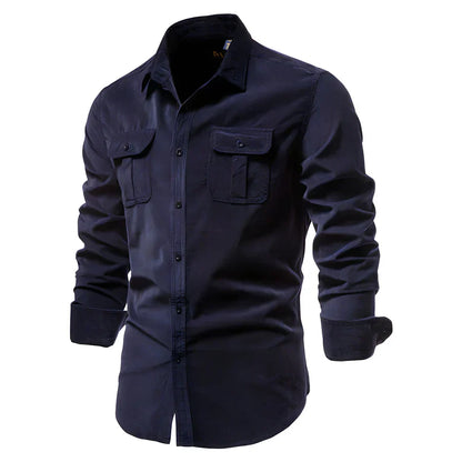 Men's Casual Button Down Shirt Cotton