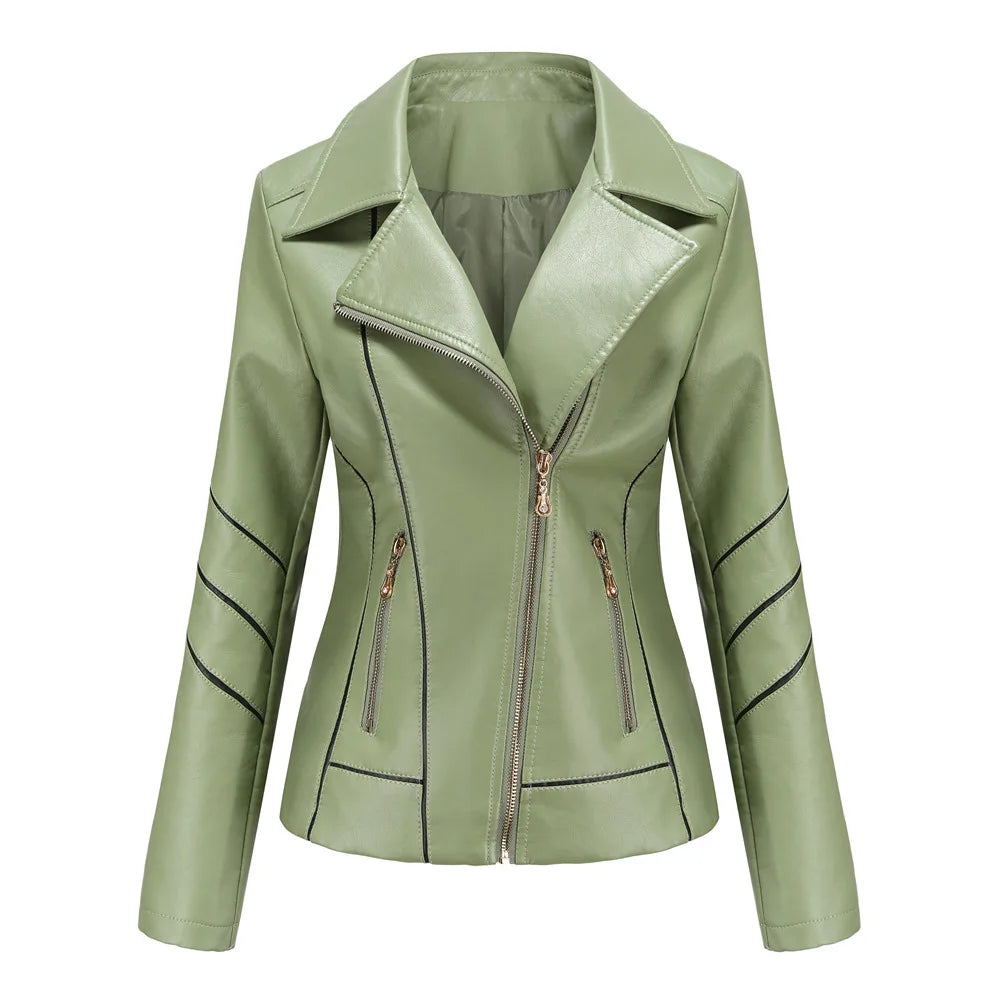 Men's Leather Biker Jacket Black - 
Fashinoza