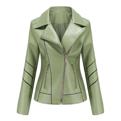 Men's Leather Biker Jacket Black - 
Fashinoza