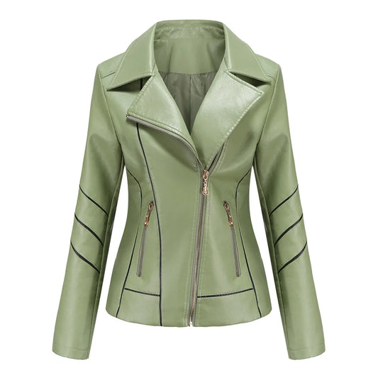 Men's Leather Biker Jacket Black - 
Fashinoza