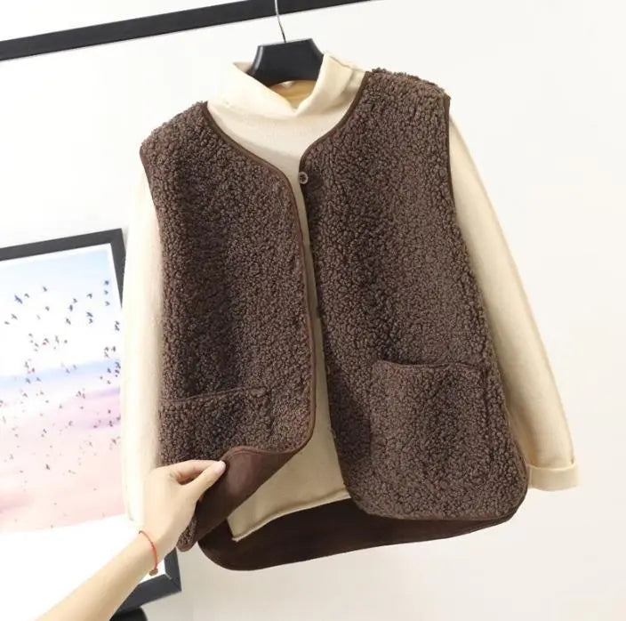 Stella | Women Cozy Sherpa Fleece Vest
