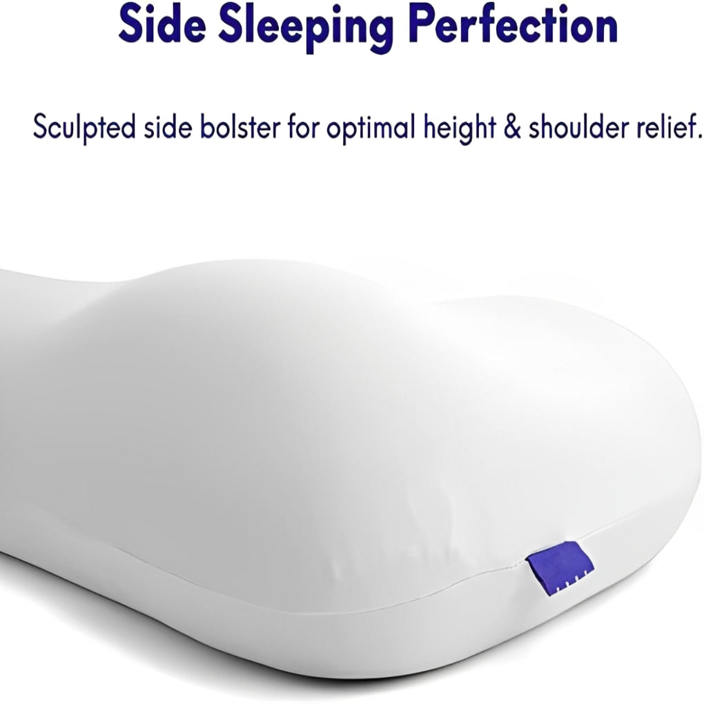 Contoured Memory Foam Travel Pillow for Side Sleepers - Fashinoza