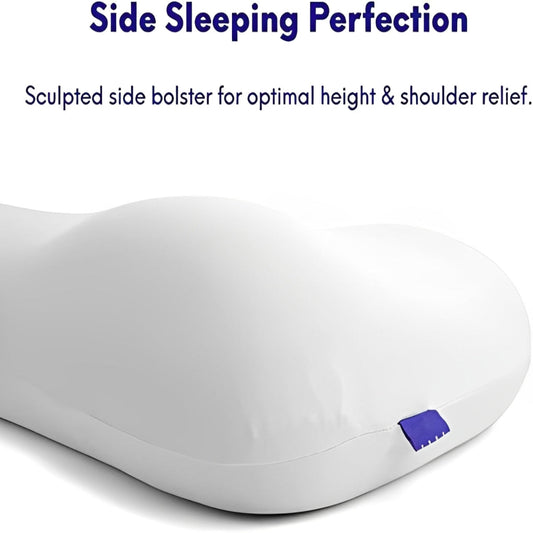 Contoured Memory Foam Travel Pillow for Side Sleepers - Fashinoza