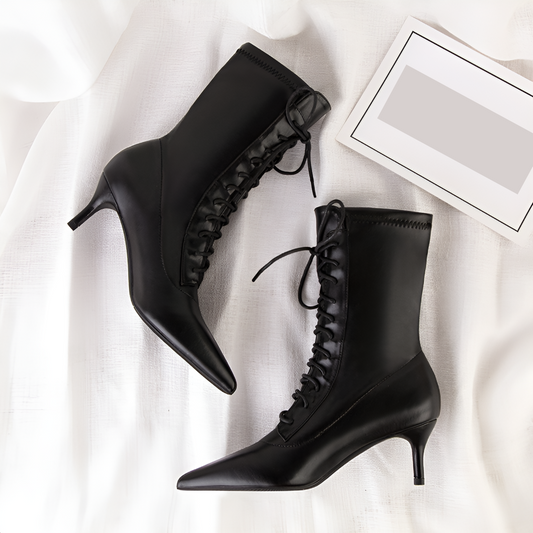 Women's Leather Boots Elegant Style - Fashinoza
