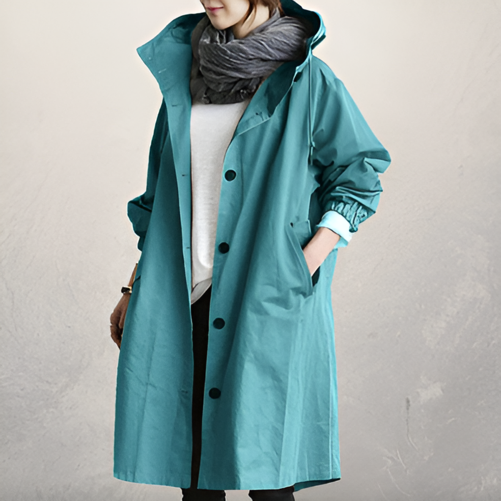 Women's Hooded Trench Coat Classic