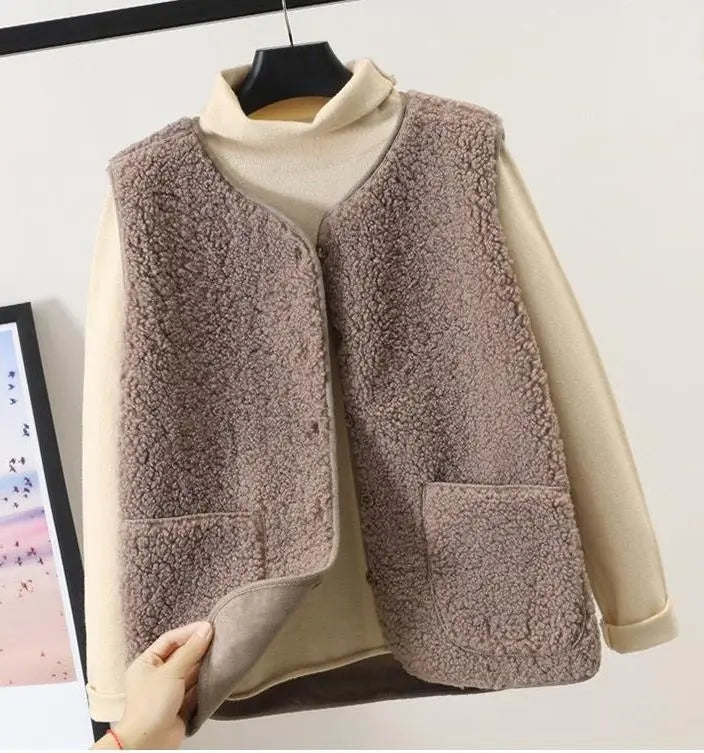Stella | Women Cozy Sherpa Fleece Vest