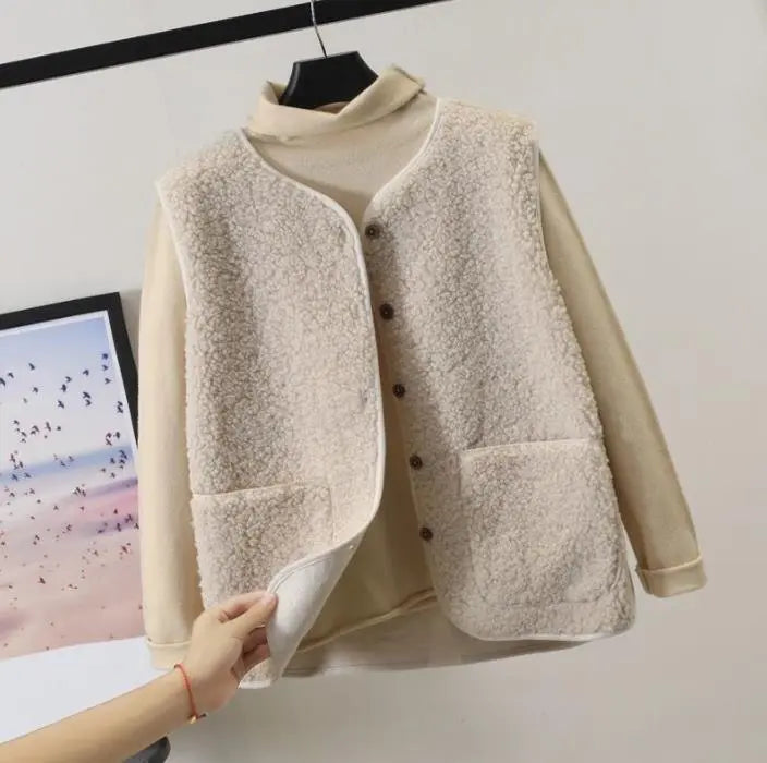 Stella | Women Cozy Sherpa Fleece Vest