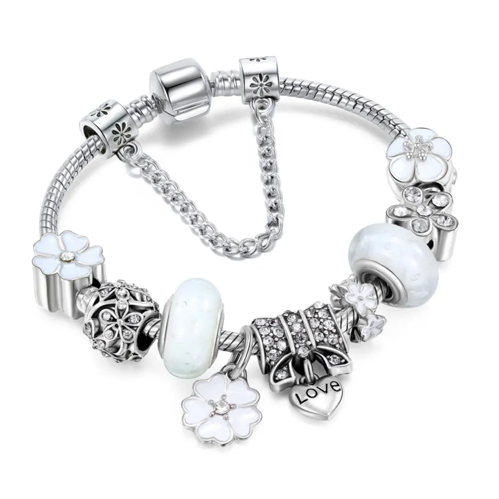 Women's Alloy Love Charm Bracelet