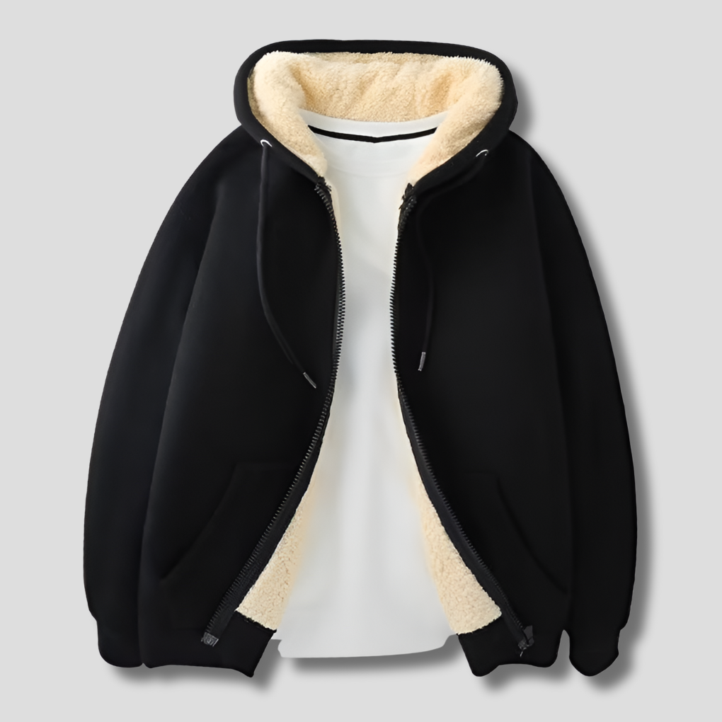 Men's Fleece Lined Hoodie Jacket