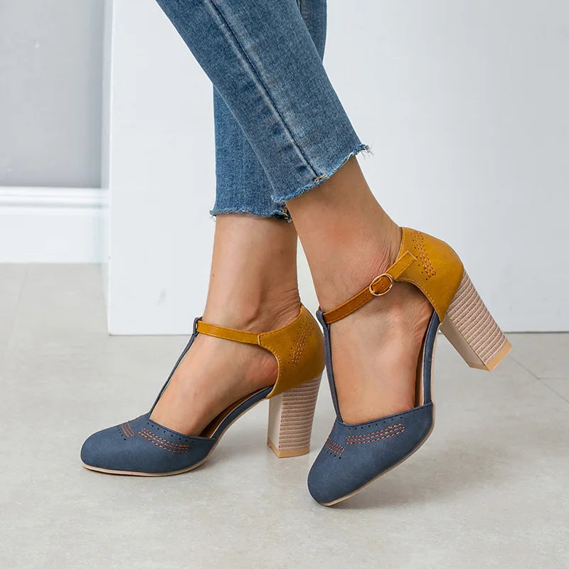 Caroline | Women Summer Block Heel Shoes