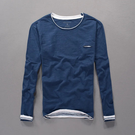 Men's Cotton Henley Shirt - 
Fashinoza