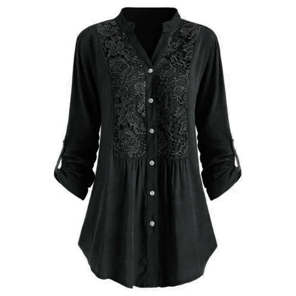 Women's Lace Blouse Embroidered - Fashinoza