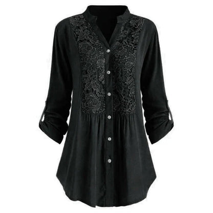Women's Lace Blouse Embroidered - Fashinoza