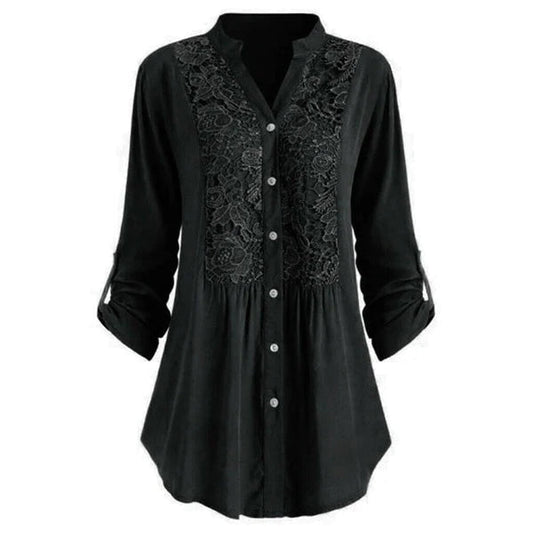 Women's Lace Blouse Embroidered - Fashinoza
