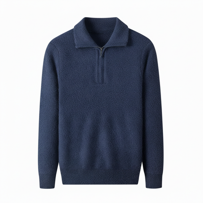 Men's Half-Zip Collared Sweater - Fashinoza