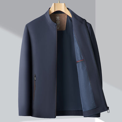 Men's Casual Jacket Rayon Blend Tailored Fit Black