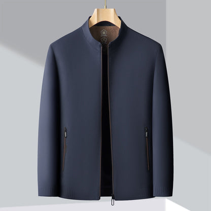 Men's Casual Jacket Rayon Blend Tailored Fit Black
