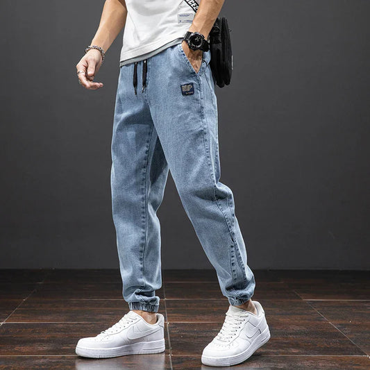 Men's Tapered Jogger Pants Patch Detail - Fashinoza