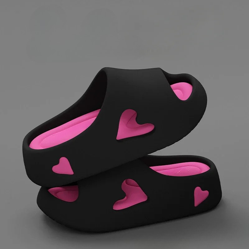 Heavenly Soft Heart Shape Flip Flops - Fashinoza