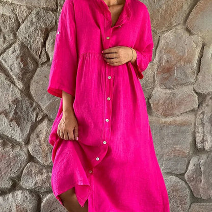 Women's Elegant Midi Dress Evening Flowy