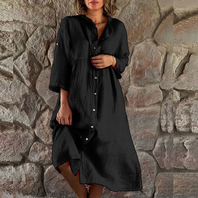 Women's Elegant Midi Dress Evening Flowy