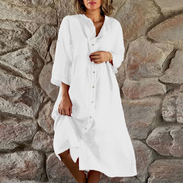 Women's Elegant Midi Dress Evening Flowy