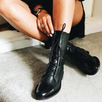 Women's Comfortable Leather Boots - Fashinoza