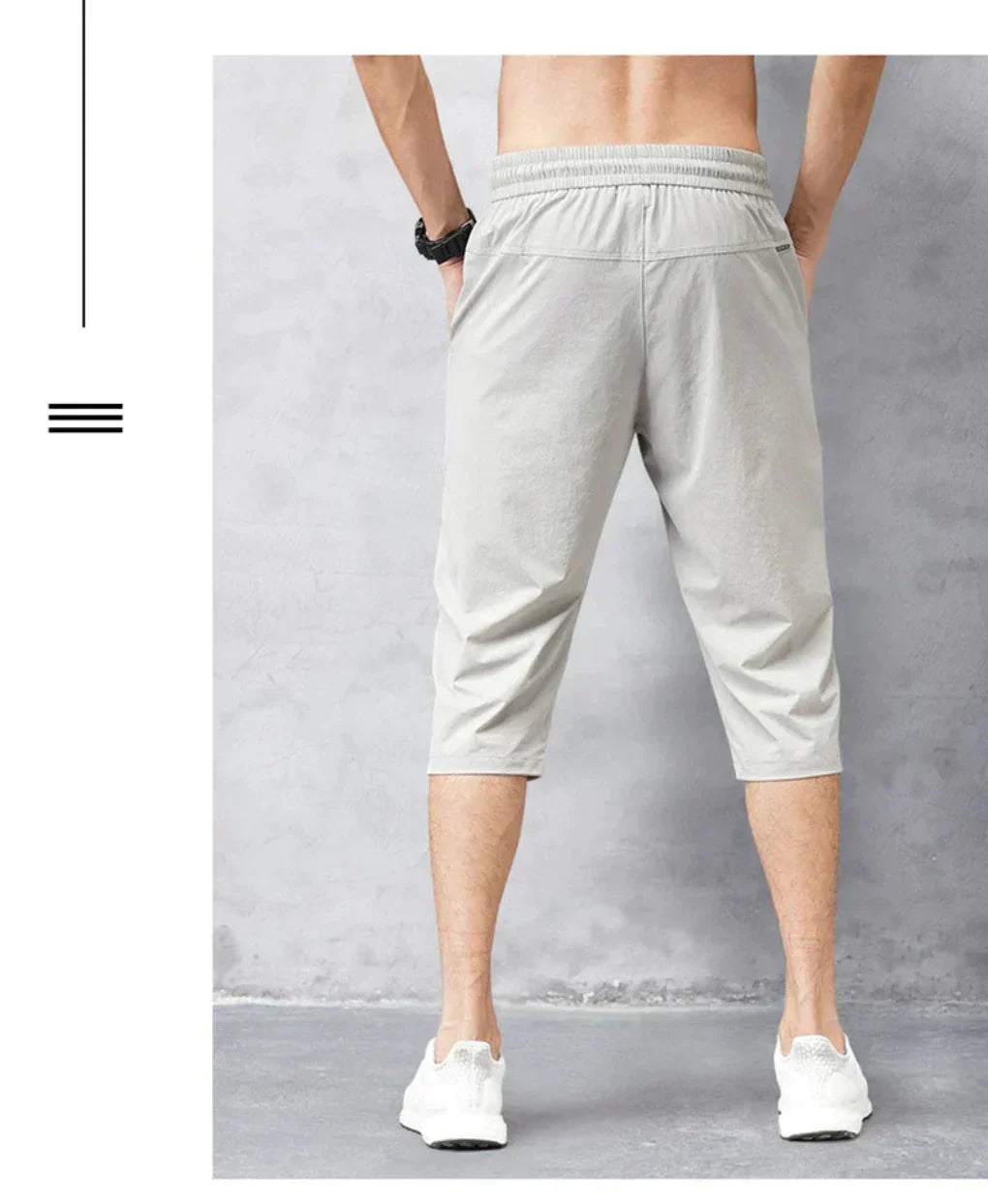 Men's Nylon Trekking Pants Quick-Drying Black