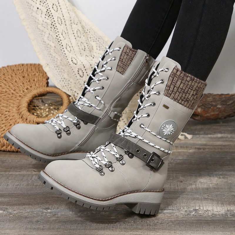 Women's Winter Combat Boots Lace-Up