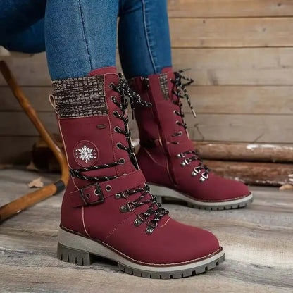 Women's Winter Combat Boots Lace-Up